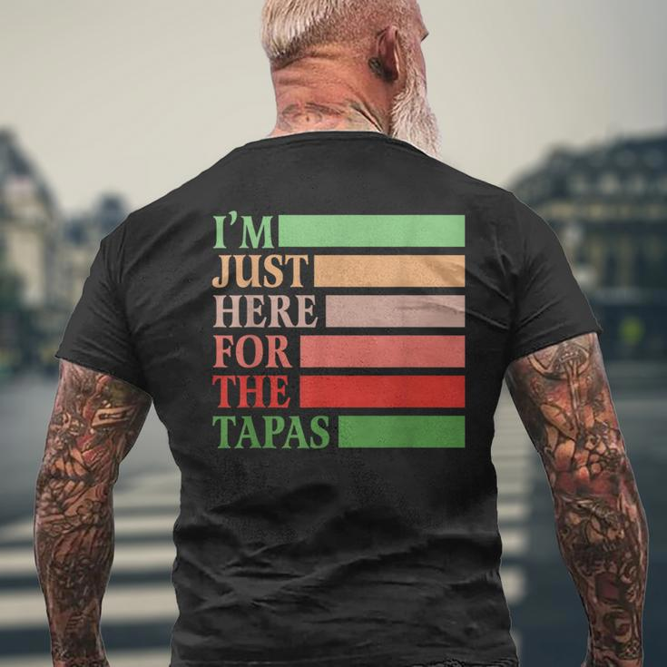 I'm Just Here For The Tapas Vintage Spanish Food Men's T-shirt Back Print Gifts for Old Men