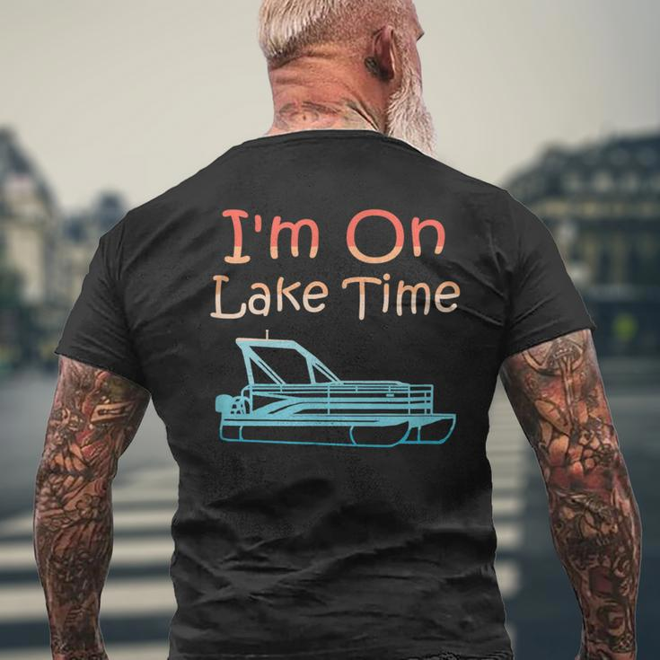 I'm On Lake Time Retro Summer Boating And Fishing Men's T-shirt Back Print Gifts for Old Men