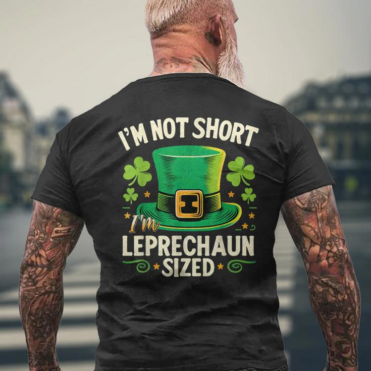 I'm Not Short I'm Leprechaun SizeSt Patrick's Day Men's T-shirt Back Print Gifts for Old Men