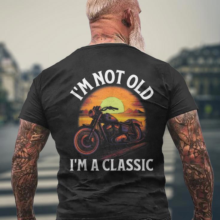 I’M Not Old I’M A Classic Fathers Day Vintage Motorbike Men's T-shirt Back Print Gifts for Old Men