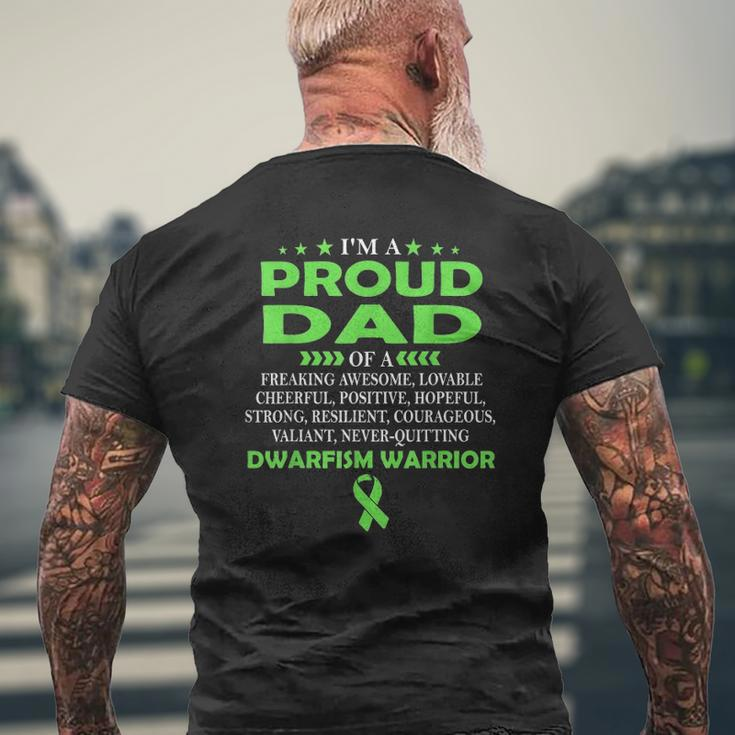 I'm Proud Dad Of Dwarfism Warrior Mens Back Print T-shirt Gifts for Old Men