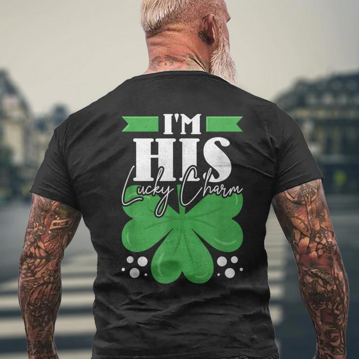 I'm His Shamrock Couple St Patrick's Day Men's T-shirt Back Print Gifts for Old Men
