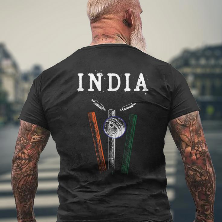 Indian Cricket Player Team Cricket Fans India Cricket Men's T-shirt Back Print Gifts for Old Men