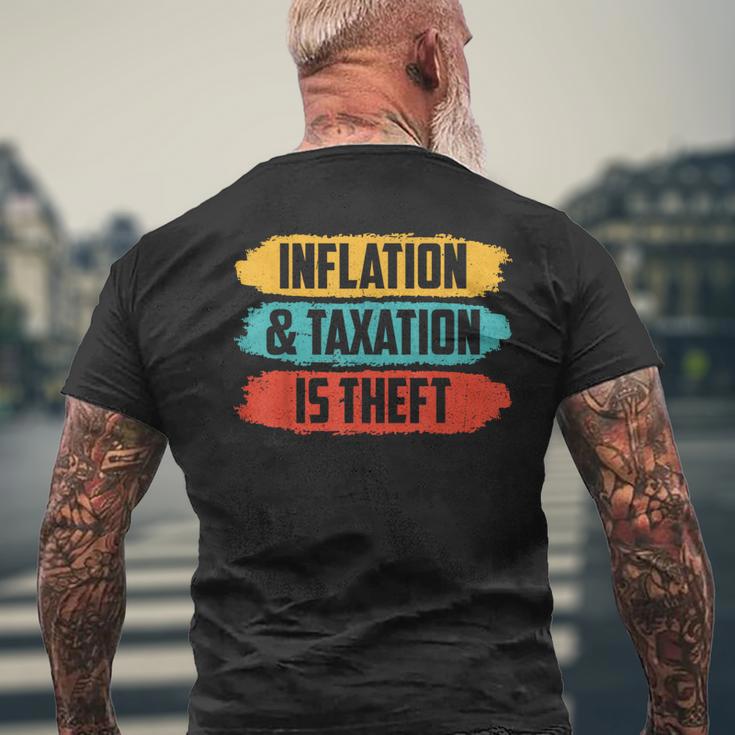 Inflation Und Steuere Sind Raub Stagflation Money Prints S T-Shirt mit Rückendruck Geschenke für alte Männer