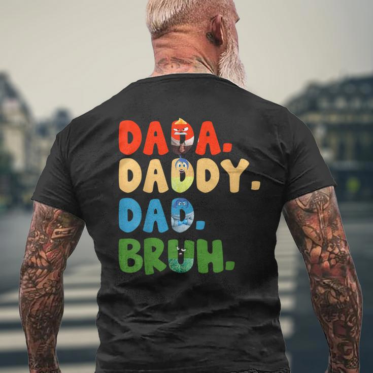 Inside Out Dada Daddy Dad Bruh Fathers Day Men's T-shirt Back Print Gifts for Old Men