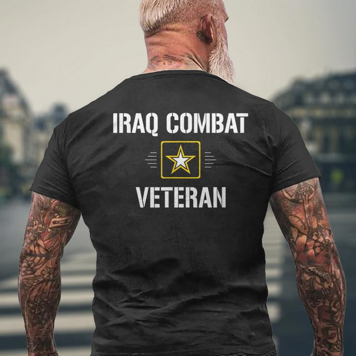 Iraq Combat Veteran Mens Back Print T-shirt Gifts for Old Men