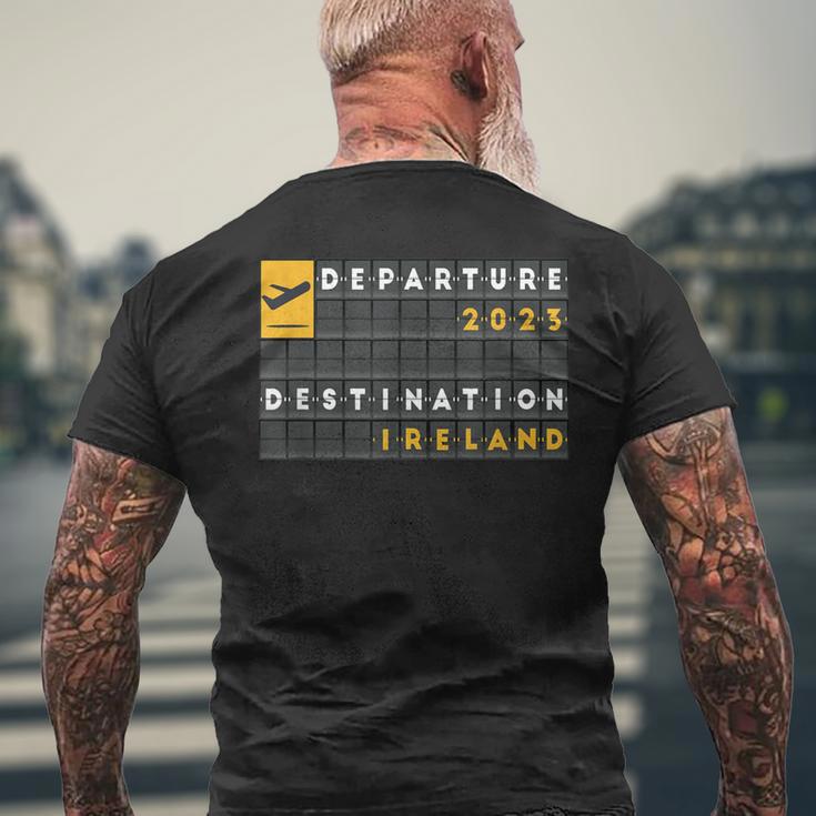 Ireland Vacation 2023 Plane Travel Destination Ireland Men's T-shirt Back Print Gifts for Old Men