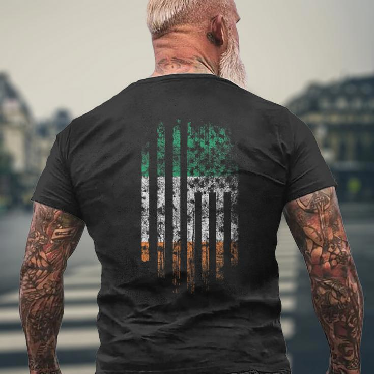Irish American Flag Ireland Saint Patrick's Day Men's T-shirt Back Print Gifts for Old Men
