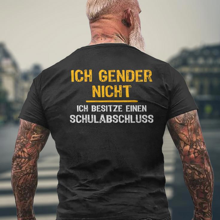 Ironie Ich Gender Nicht Gender T-Shirt mit Rückendruck Geschenke für alte Männer