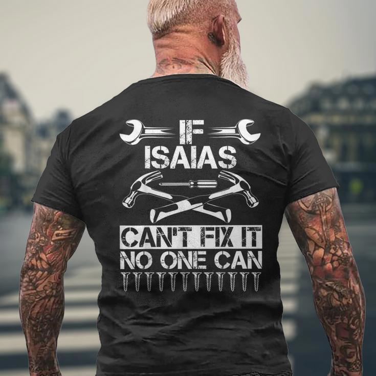 Isaias Fix It Lustiger Geburtstag Personalisierter Name Papa Geschenkidee T-Shirt mit Rückendruck Geschenke für alte Männer