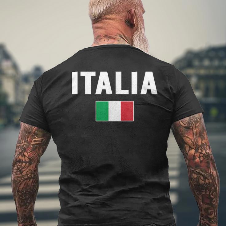 Italia Italian Flag Souvenir Italy Men's T-shirt Back Print Gifts for Old Men