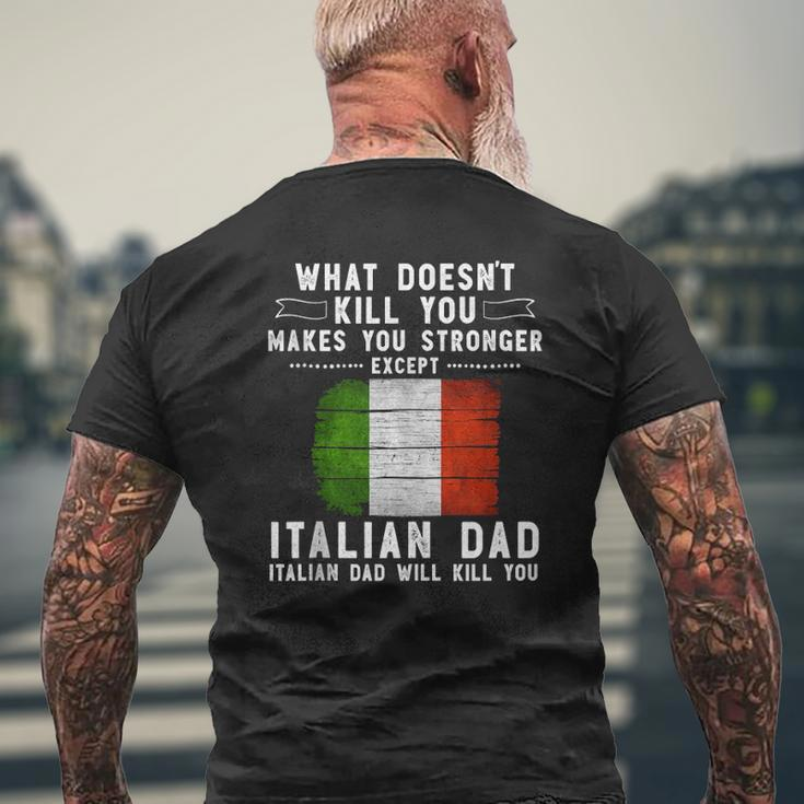 Italy Dad For Men Father's Day Tank Top Mens Back Print T-shirt Gifts for Old Men