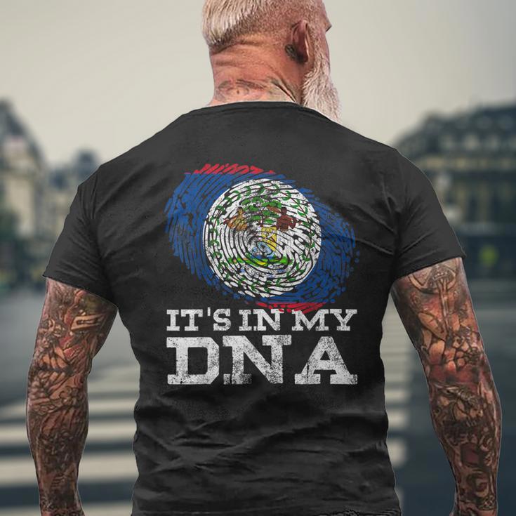 It's In My Dna Belize Flag Maya Hispanic Belizean Men's T-shirt Back Print Gifts for Old Men