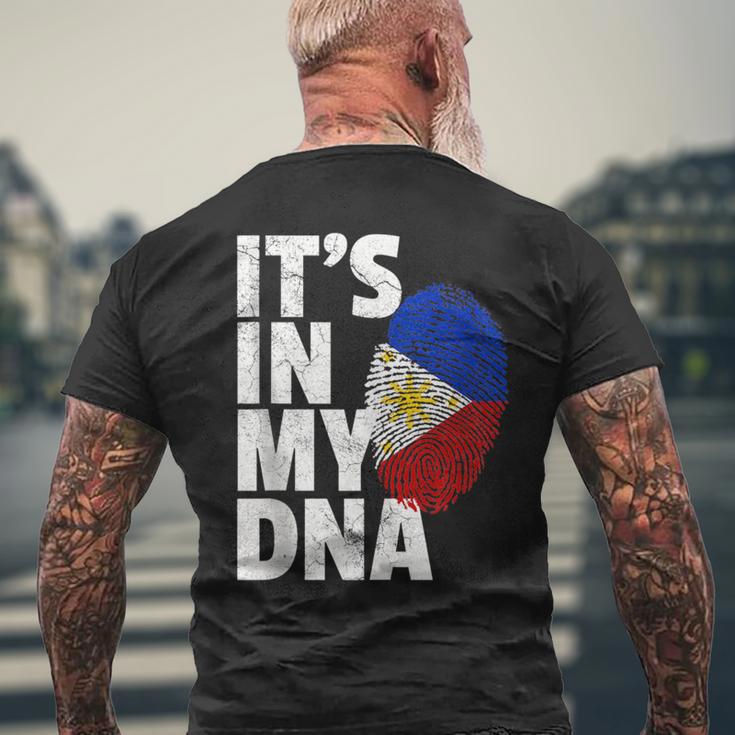 It's In My Dna Filipino Philippines Flag National Pride Men's T-shirt Back Print Gifts for Old Men