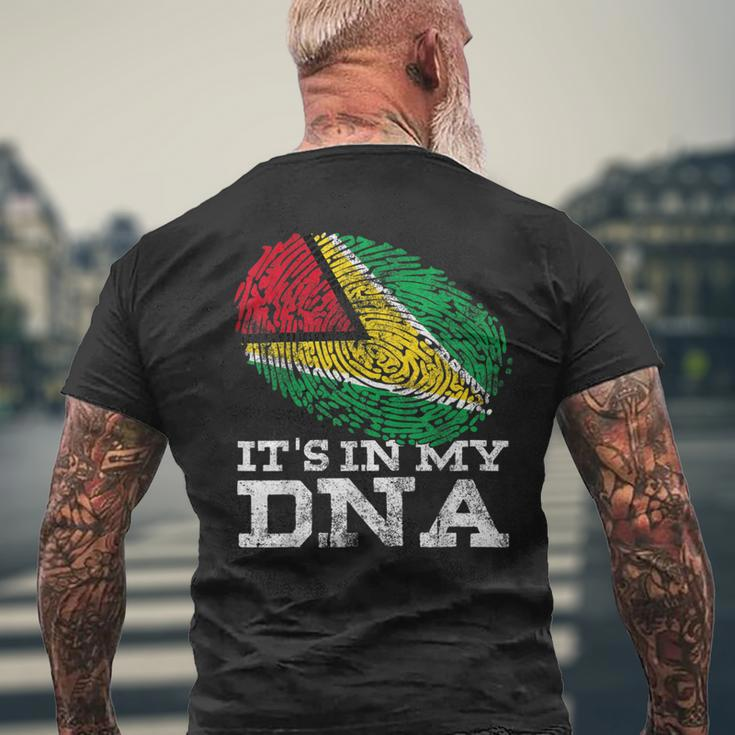 It's In My Dna Guyana Country Flag Genes Vintage Guyanese Men's T-shirt Back Print Gifts for Old Men