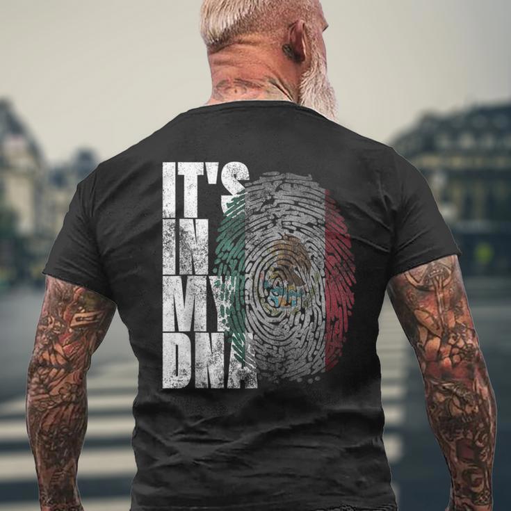 It's In My Dna Mexican Proud Hispanic Mexico Flag Men's T-shirt Back Print Gifts for Old Men