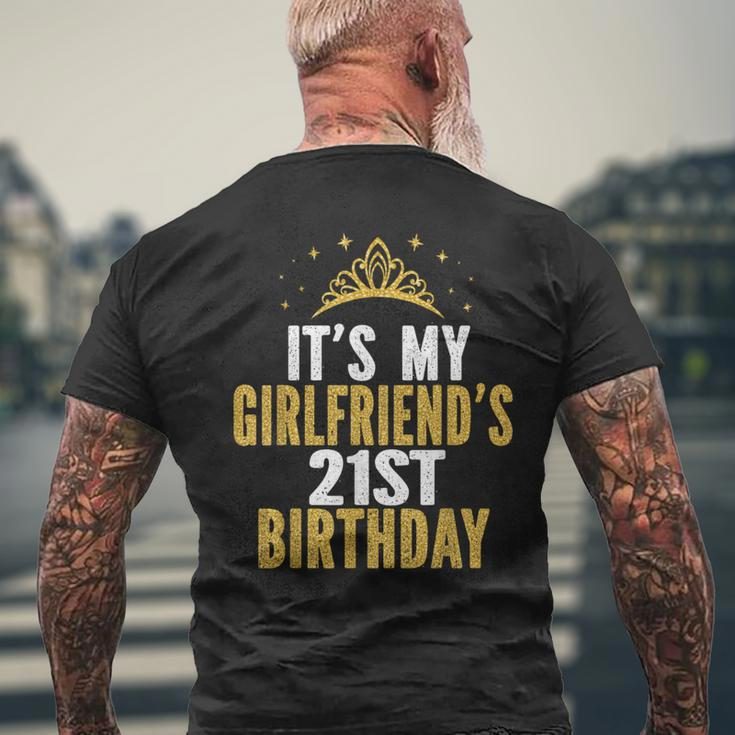 It's My Girlfriend's 21St Birthday 21 Years Old Woman Men's T-shirt Back Print Gifts for Old Men