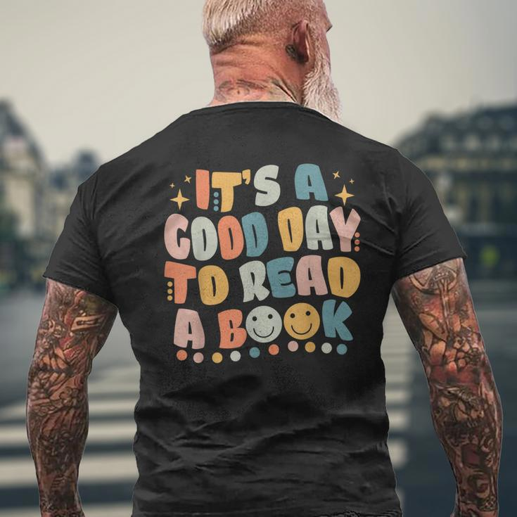 Its Good Day To Read Book Library Reading Lovers Mens Back Print T-shirt Gifts for Old Men