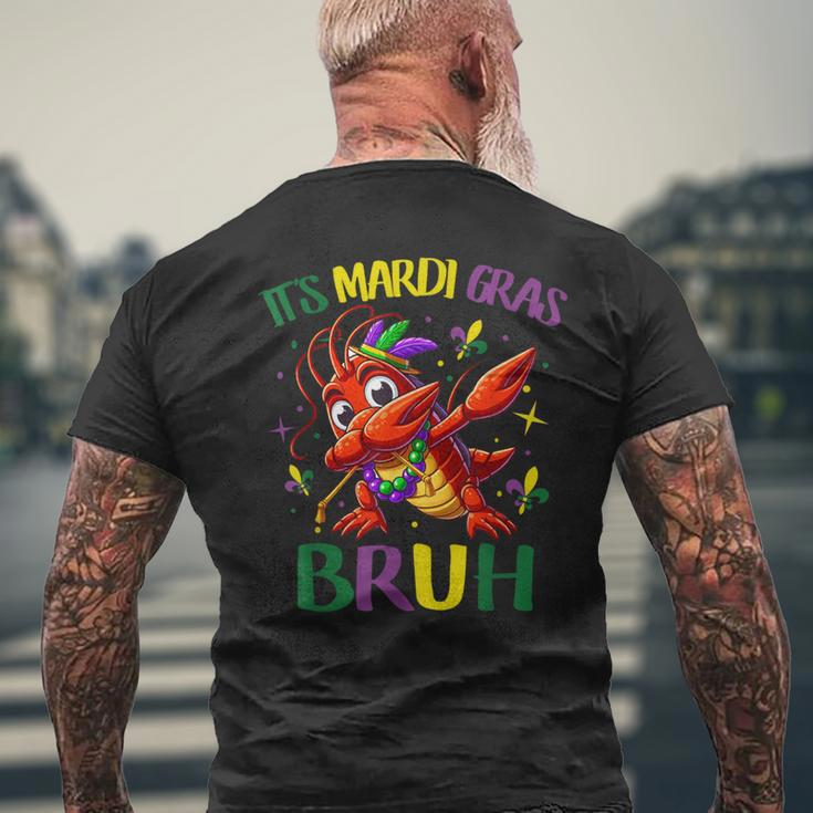 It's Mardi Gras Bruh Dabbing Crawfish Carnival Men's T-shirt Back Print Gifts for Old Men