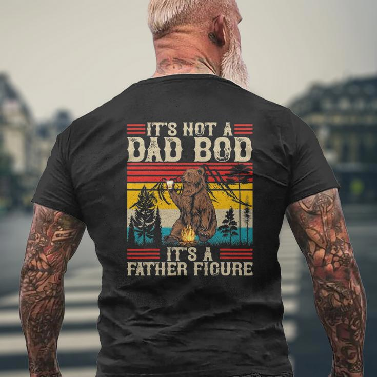 It's Not A Dad Bod It's Father Figure Retro Bear Beer Lover Mens Back Print T-shirt Gifts for Old Men