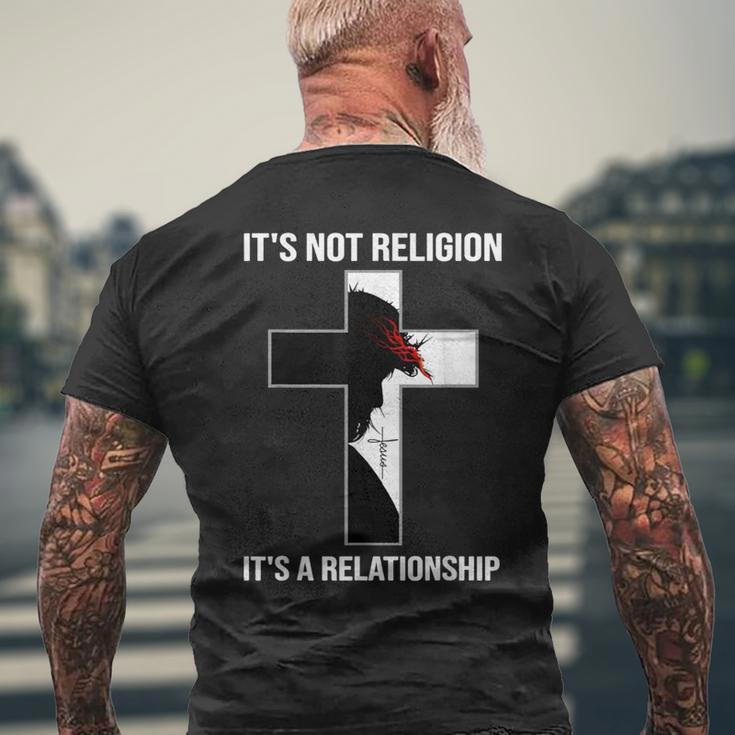 It's Not A Religion It's A Personal Relationship Men's T-shirt Back Print Gifts for Old Men