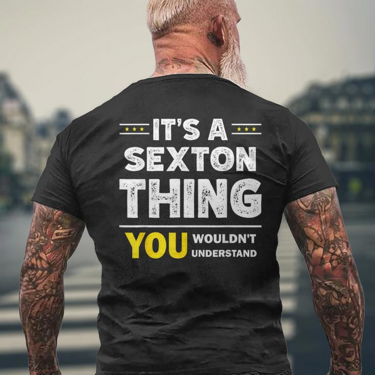 It's A Sexton Thing You Wouldn't Understand Family Name Men's T-shirt Back Print Gifts for Old Men