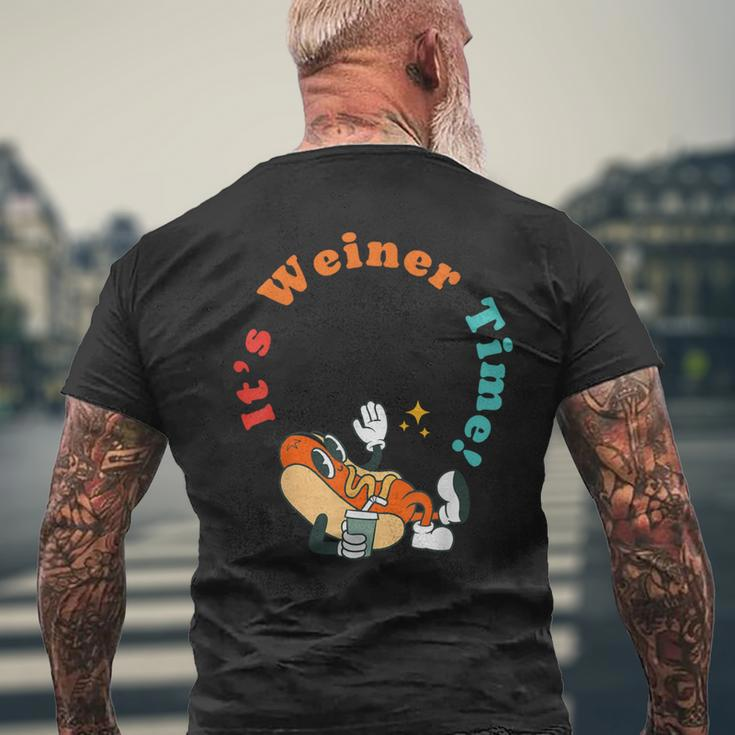 It's Weiner Time Hot Dog Vintage Apparel Men's T-shirt Back Print Gifts for Old Men