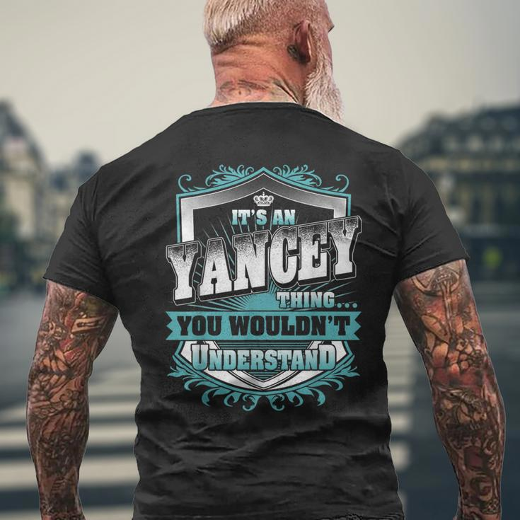 It's An Yancey Thing You Wouldn't Understand Name Vintage Men's T-shirt Back Print Gifts for Old Men