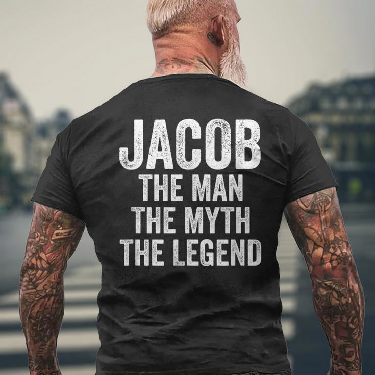 Jacob The Man The Myth The Legend First Name Jacob Men's T-shirt Back Print Gifts for Old Men