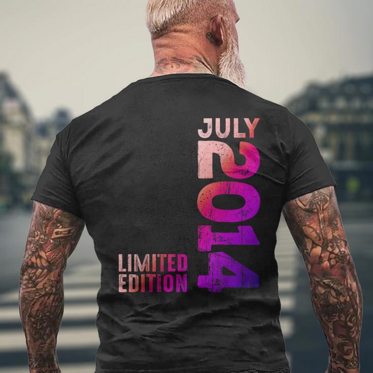 Jahr 2014 Monat Juli 2014 Retro 2014Intage 2014 T-Shirt mit Rückendruck Geschenke für alte Männer