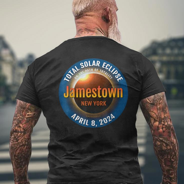 Jamestown New York Ny Total Solar Eclipse 2024 3 Men's T-shirt Back Print Gifts for Old Men