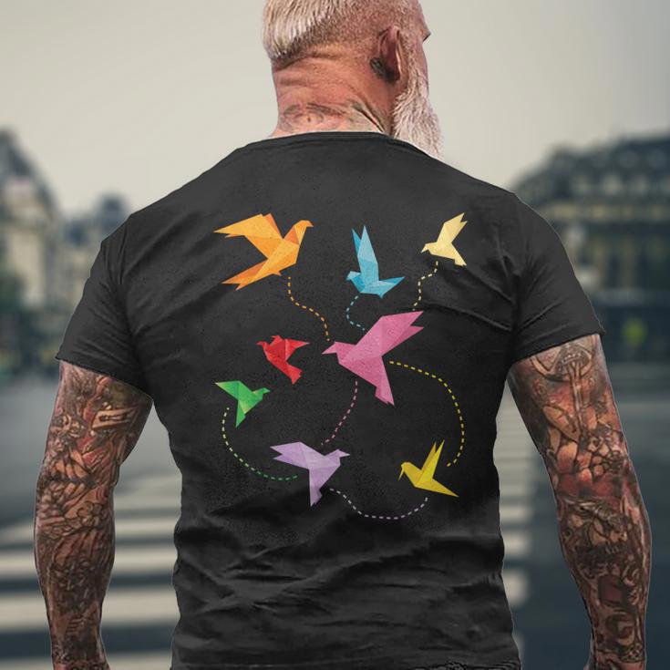 Japanese Origami Paper Folding Artist Crane Origami Men's T-shirt Back Print Gifts for Old Men