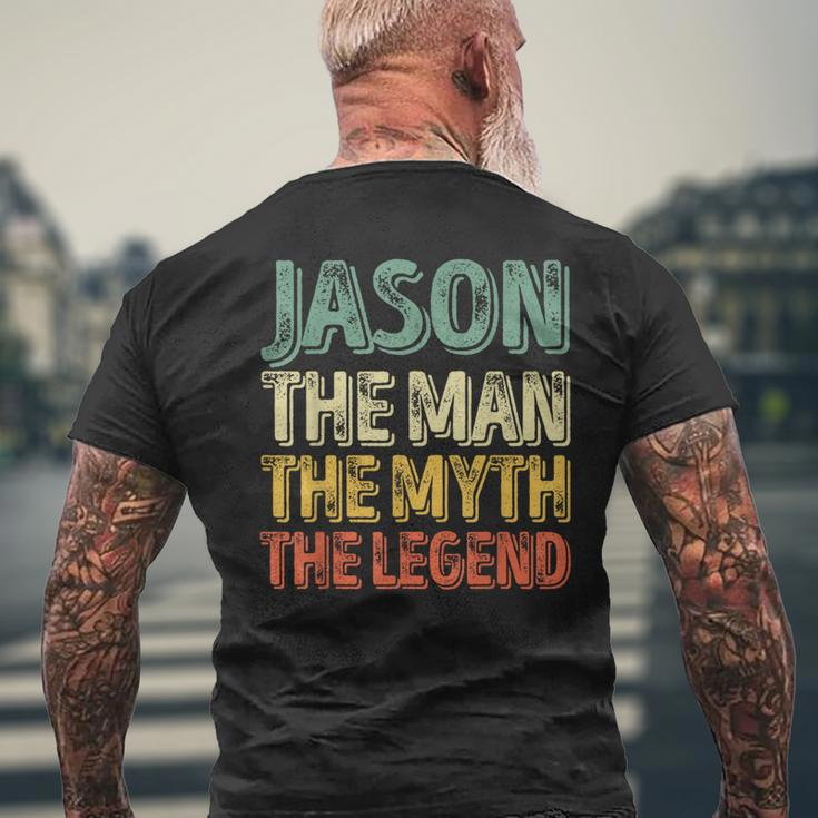 Jason The Man The Myth The Legend First Name Jason Men's T-shirt Back Print Gifts for Old Men