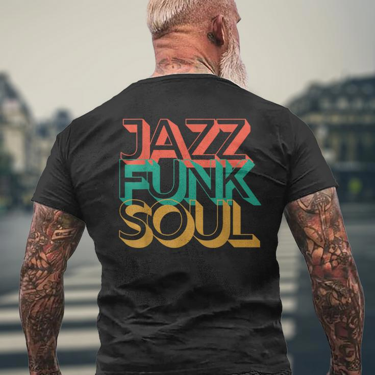 Jazz Funk & Soul Afro Retro Vintage Music Men's T-shirt Back Print Gifts for Old Men