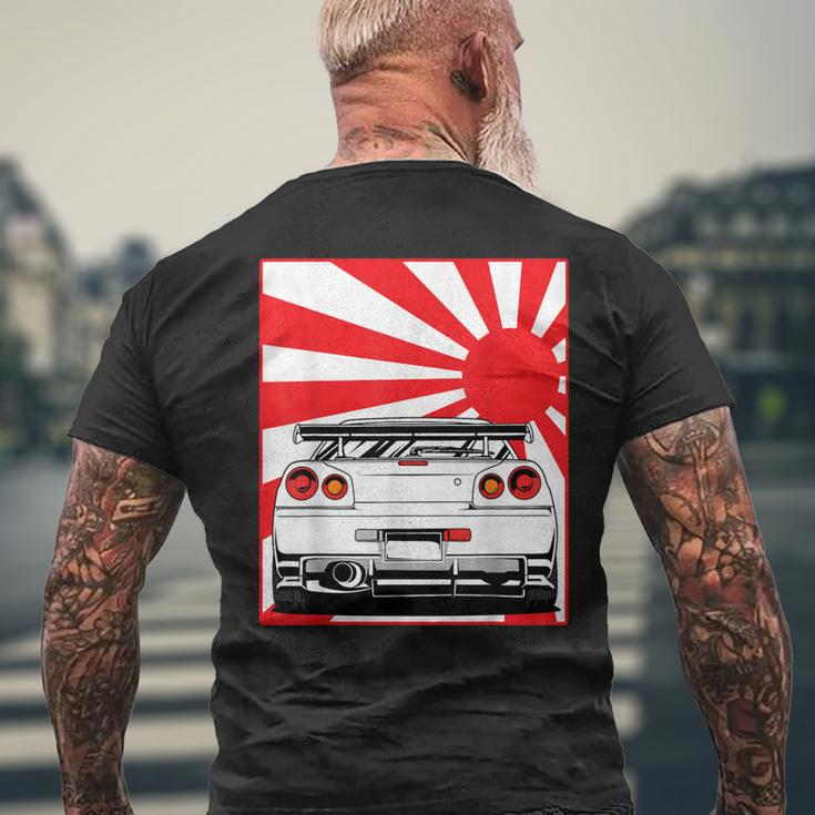 Jdm Drifting Car Race Japanese Sun Street Racing Automotive Men's T-shirt Back Print Gifts for Old Men