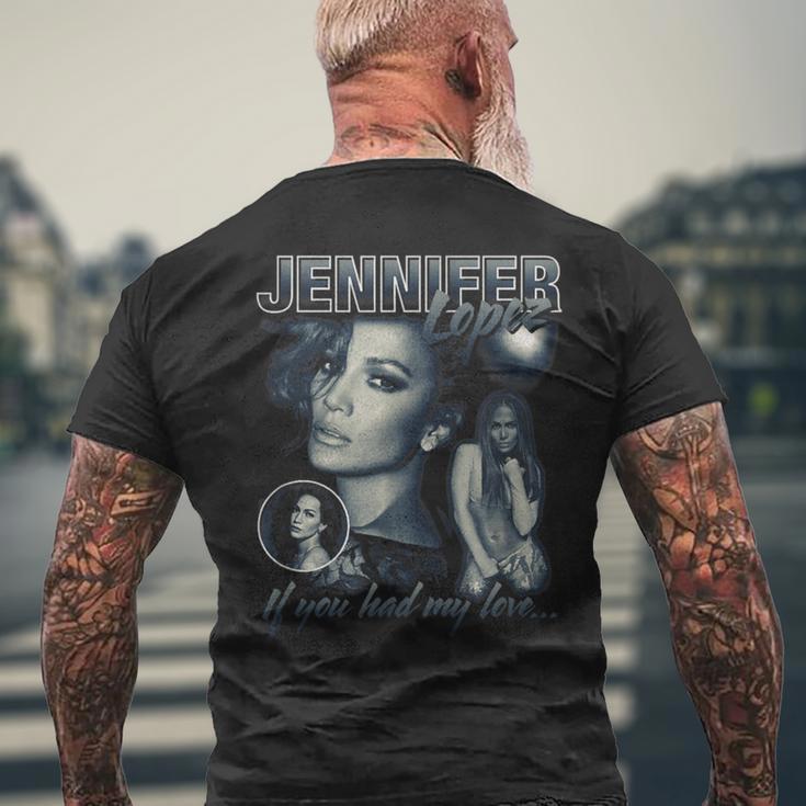 Jennifer Lopez Bootleg Portrait Black T-Shirt mit Rückendruck Geschenke für alte Männer