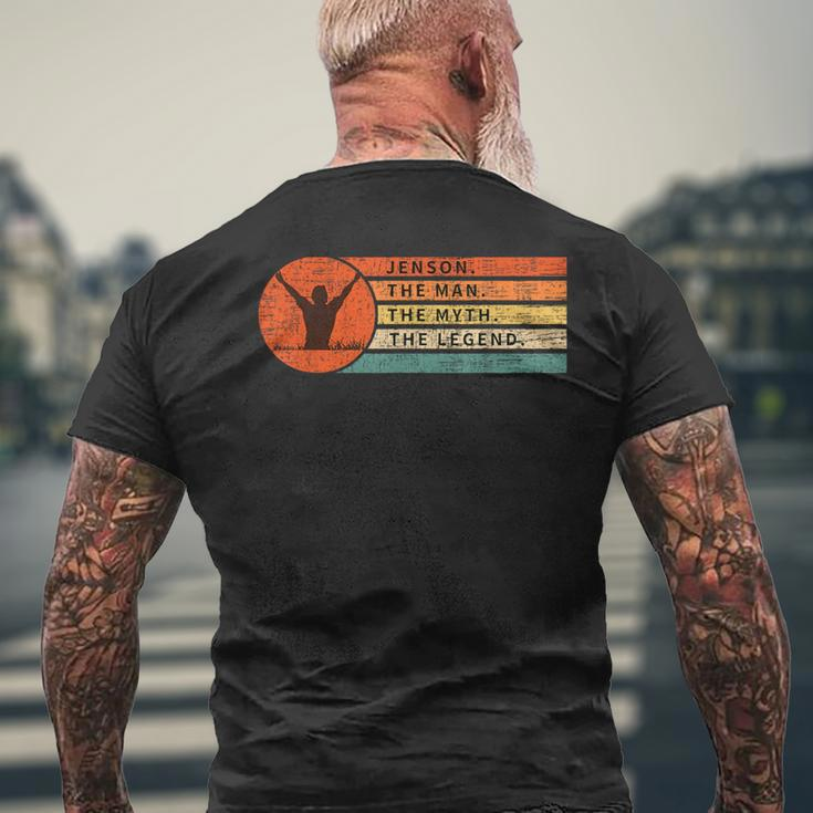 Jenson Man Myth Legend Retro Vintage Birthday Men's T-shirt Back Print Gifts for Old Men