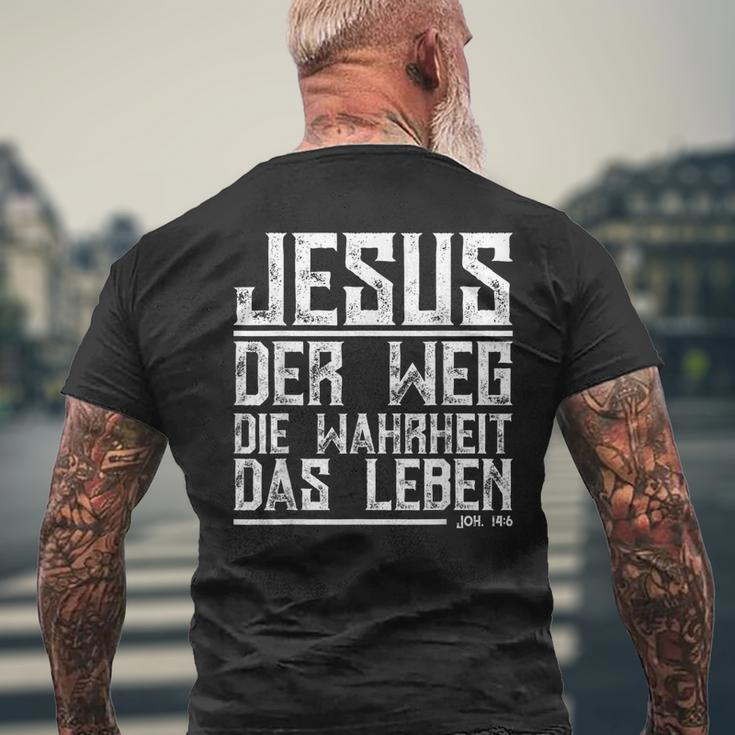 With Jesus Der Weg Die True Das Leben T-Shirt mit Rückendruck Geschenke für alte Männer