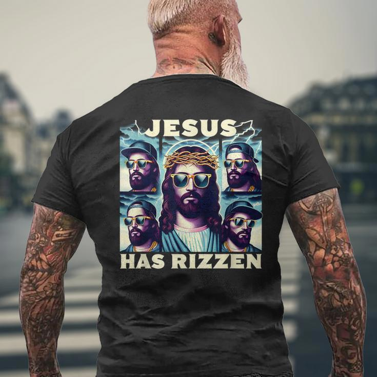 Jesus Is Rizzen Men's T-shirt Back Print Gifts for Old Men