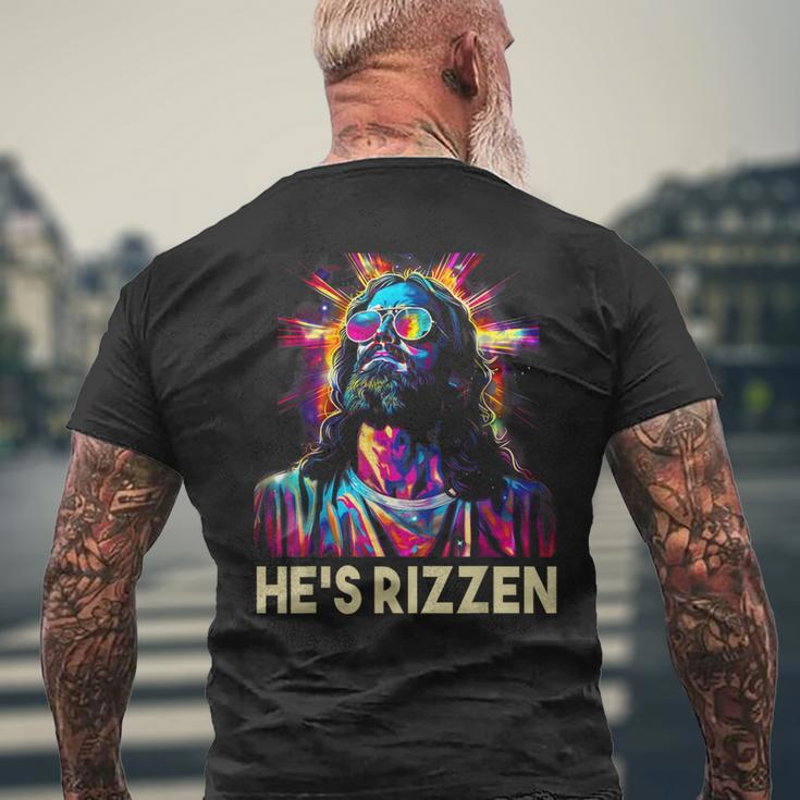 Jesus Is Rizzen He Is Rizzen Men's T-shirt Back Print Gifts for Old Men