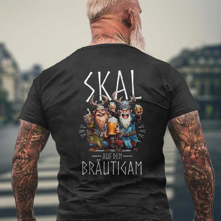 Jga Vikings Skal Auf Den Bräutigam Vikings T-Shirt mit Rückendruck Geschenke für alte Männer