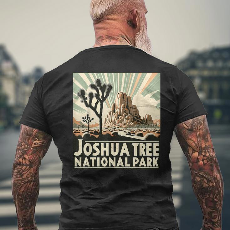Joshua Tree National Park Vintage Hiking Camping Outdoor Men's T-shirt Back Print Gifts for Old Men
