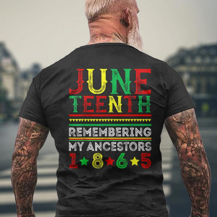 Junenth 1865 Remembering My Ancestors Junenth Men's T-shirt Back Print Gifts for Old Men