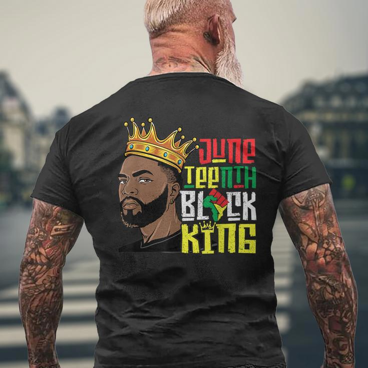 Junenth Black King Melanin Father Dad Men Son Dad Boys Mens Back Print T-shirt Gifts for Old Men
