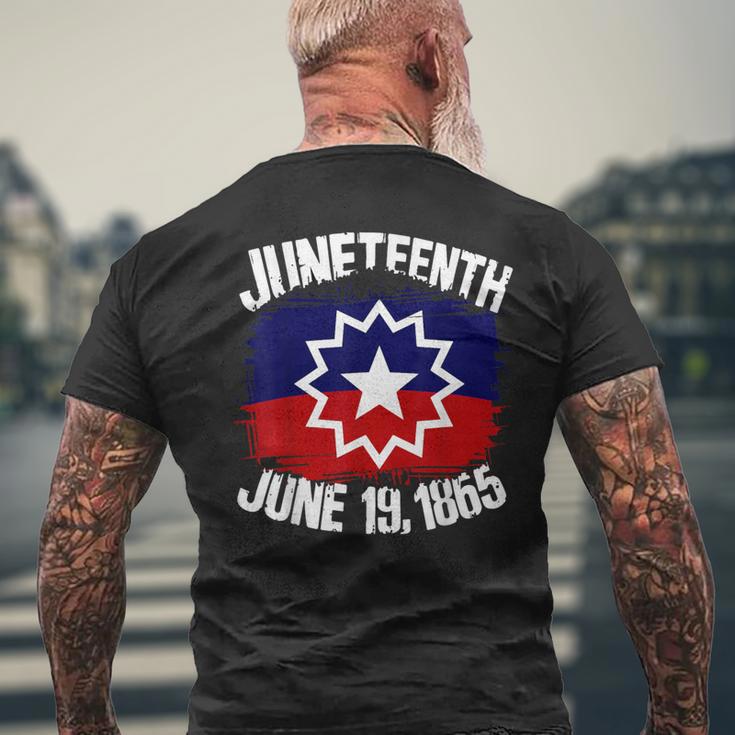 Junenth Flag June 19Th 1865 Junenth Black Freedom Day Men's T-shirt Back Print Gifts for Old Men