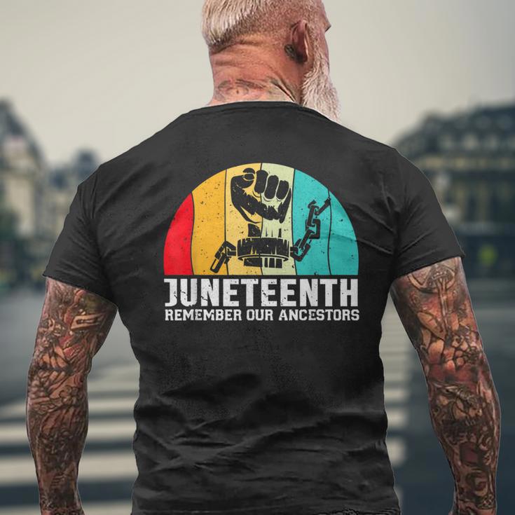 Junenth Remember Our Ancestors Free Black African Men's T-shirt Back Print Gifts for Old Men