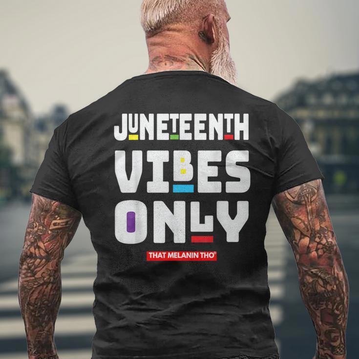 Junenth Vibes Only 1865 Black Owned Celebrate Junenth Men's T-shirt Back Print Gifts for Old Men