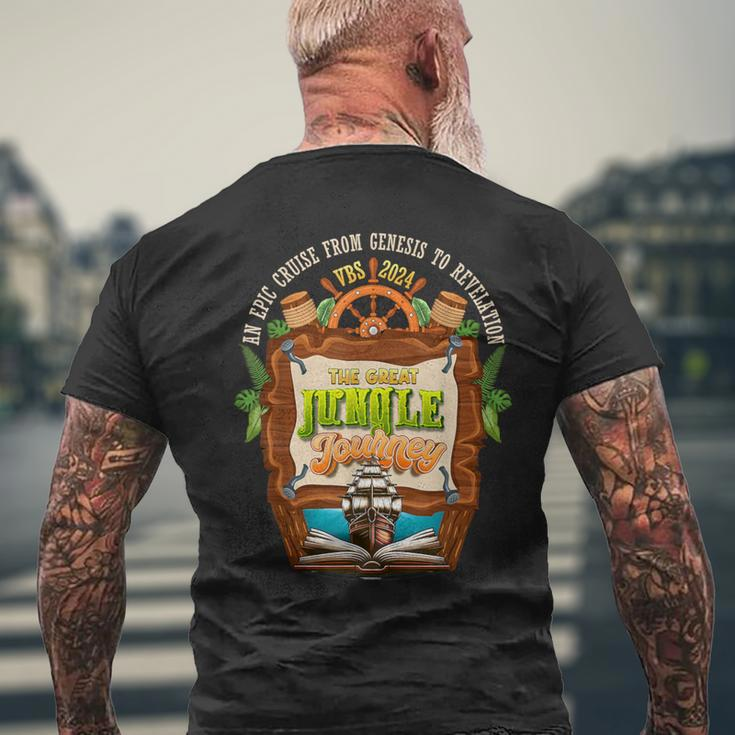 Jungle Journey Vbs 2024 Vacation Bible School Summer Camp Men's T-shirt Back Print Gifts for Old Men
