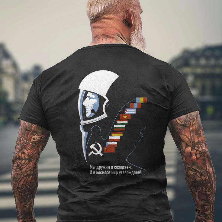 Juri Gagarinintage Sputnik Ussr Soviet Union Propaganda T-Shirt mit Rückendruck Geschenke für alte Männer
