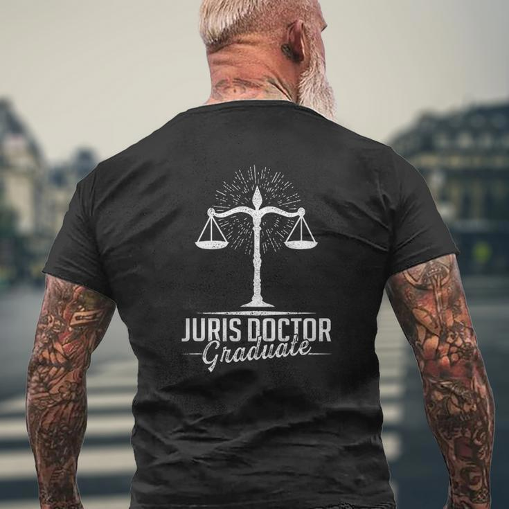 Juris Doctor Of Jurisprudence Law School Graduation Mens Back Print T-shirt Gifts for Old Men